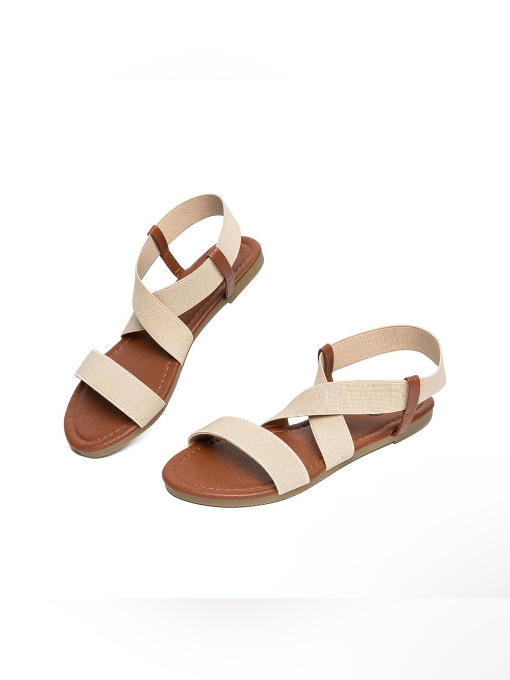 Beige and Brown Sandals - size 37